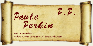 Pavle Perkin vizit kartica